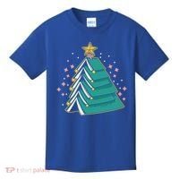 Xmas Book Nerd Library Lover Bookworm Book Christmas Tree Funny Gift Kids T-Shirt thumb 0