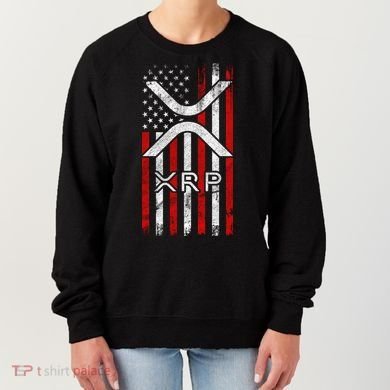 Xrp Cryptocurrency American Flag Women's Sweatshirt