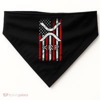Xrp Cryptocurrency American Flag USA-Made Doggie Bandana thumb 0