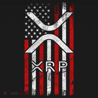 Xrp Cryptocurrency American Flag USA-Made Doggie Bandana thumb 2