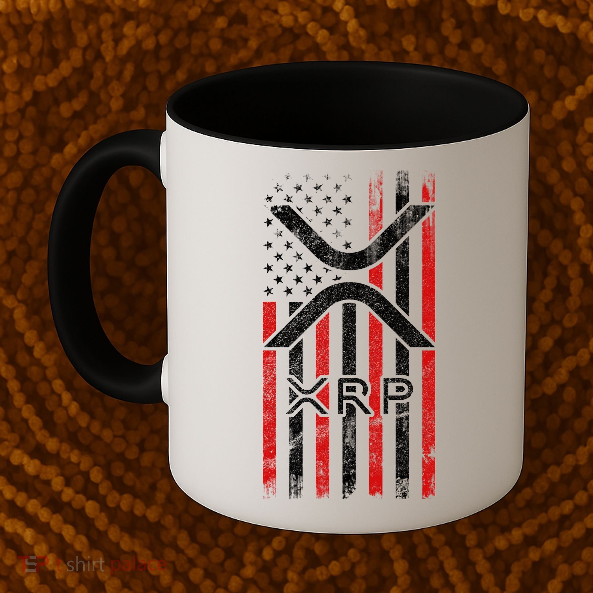 Xrp Cryptocurrency American Flag Coffee Mug