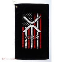 Xrp Cryptocurrency American Flag Golf Towel thumb 0