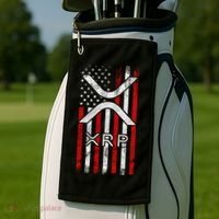 Xrp Cryptocurrency American Flag Golf Towel thumb 2