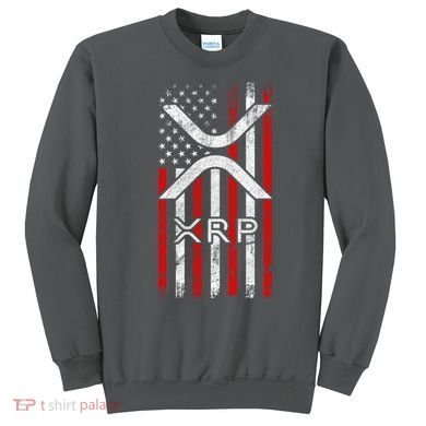 Xrp Cryptocurrency American Flag Sweatshirt
