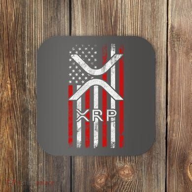 Xrp Cryptocurrency American Flag Coaster