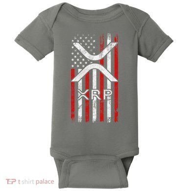 Xrp Cryptocurrency American Flag Baby Bodysuit