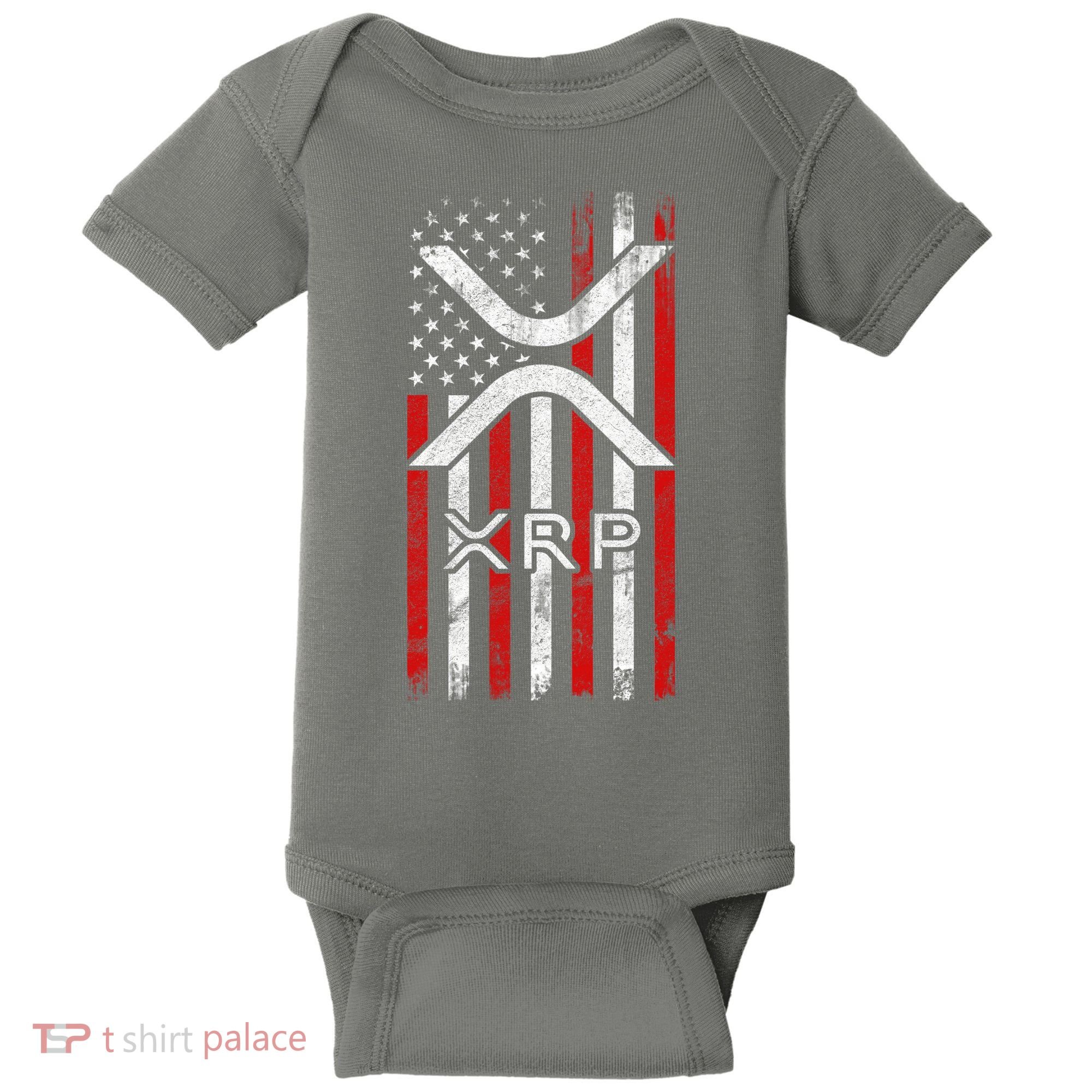 Xrp Cryptocurrency American Flag Baby Bodysuit
