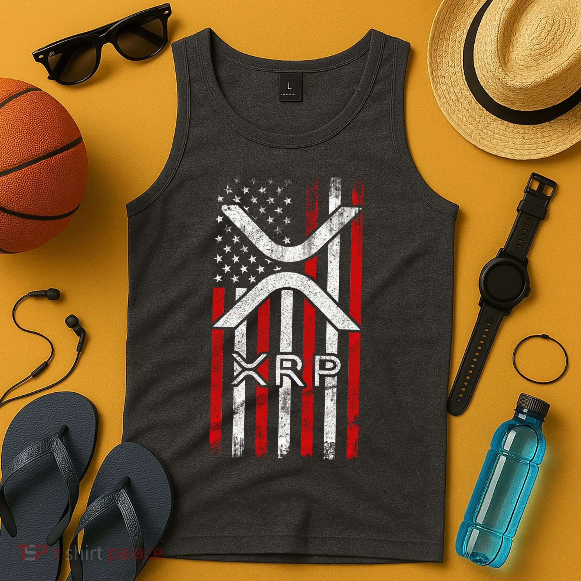 Xrp Cryptocurrency American Flag Tank Top