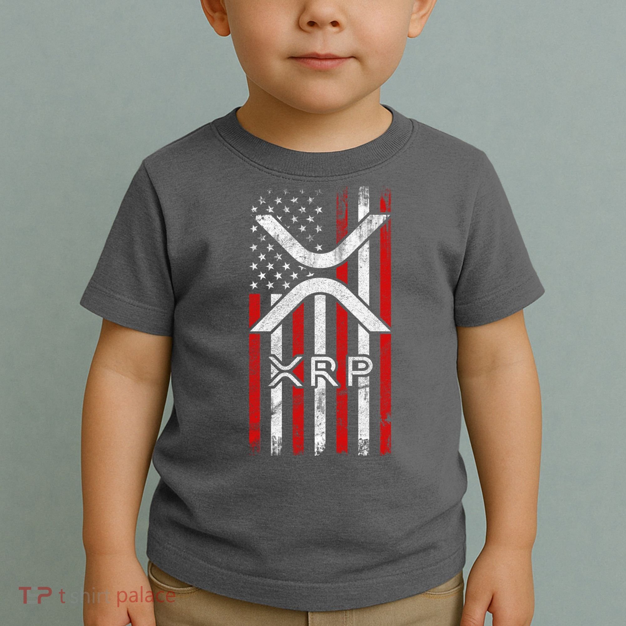 Xrp Cryptocurrency American Flag Toddler T-Shirt