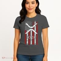 Xrp Cryptocurrency American Flag Women's T-Shirt thumb 4