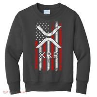 Xrp Cryptocurrency American Flag Kids Sweatshirt thumb 0