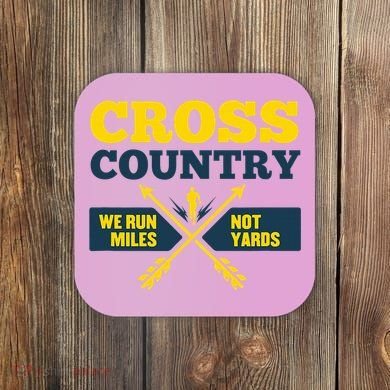 Xc Cross Country Coach Gift We Run Miles Coaster