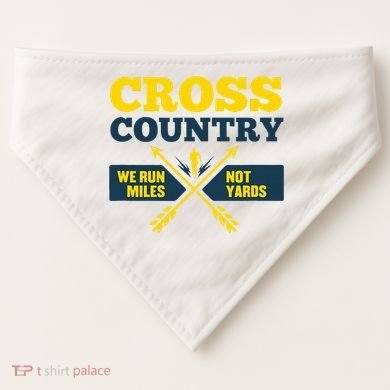 Xc Cross Country Coach Gift We Run Miles USA-Made Doggie Bandana