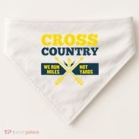 Xc Cross Country Coach Gift We Run Miles USA-Made Doggie Bandana thumb 0