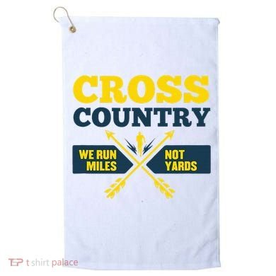 Xc Cross Country Coach Gift We Run Miles Golf Towel