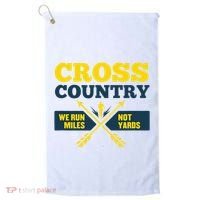 Xc Cross Country Coach Gift We Run Miles Golf Towel thumb 0