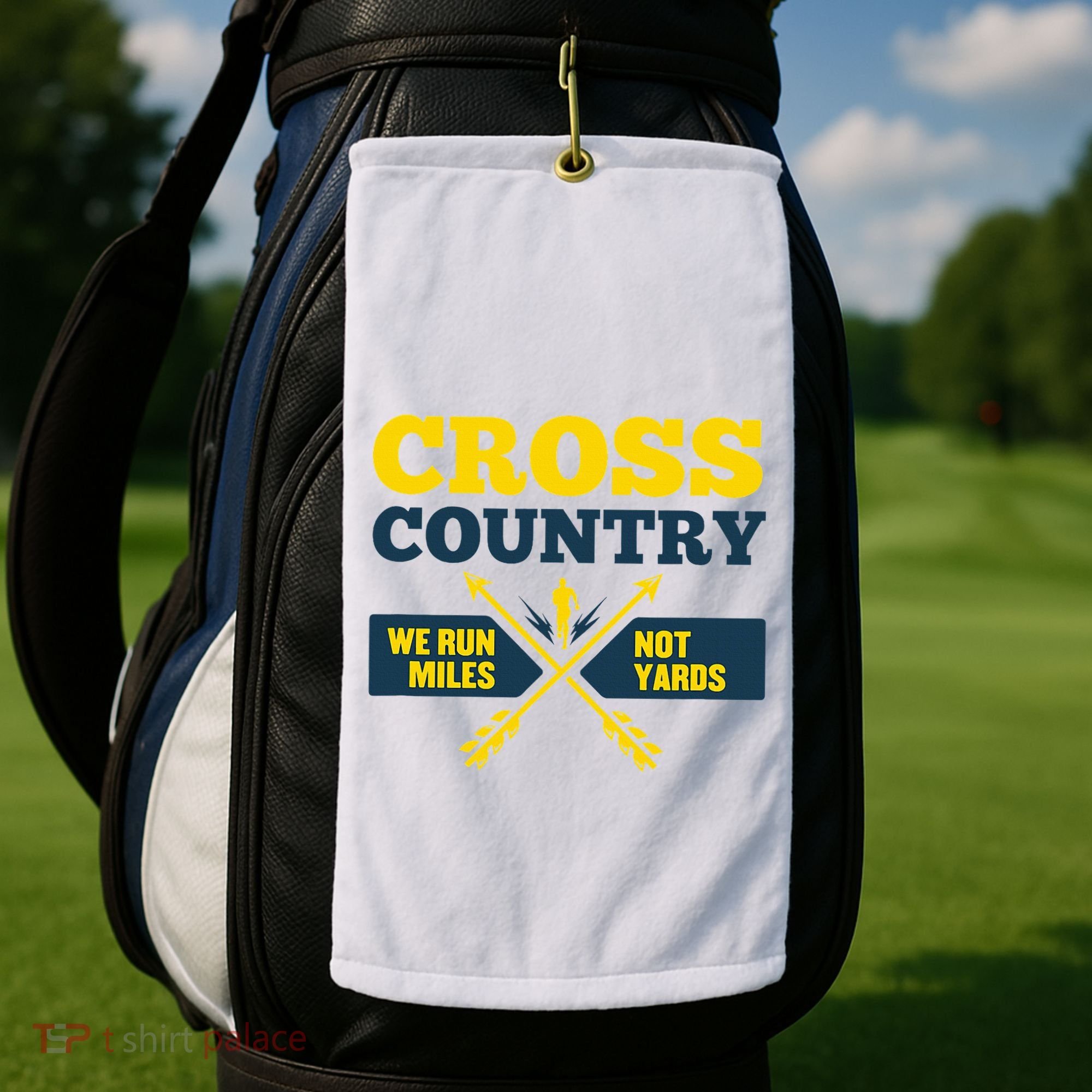 Xc Cross Country Coach Gift We Run Miles Golf Towel