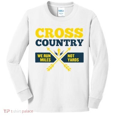 Xc Cross Country Coach Gift We Run Miles Kids Long Sleeve Shirt