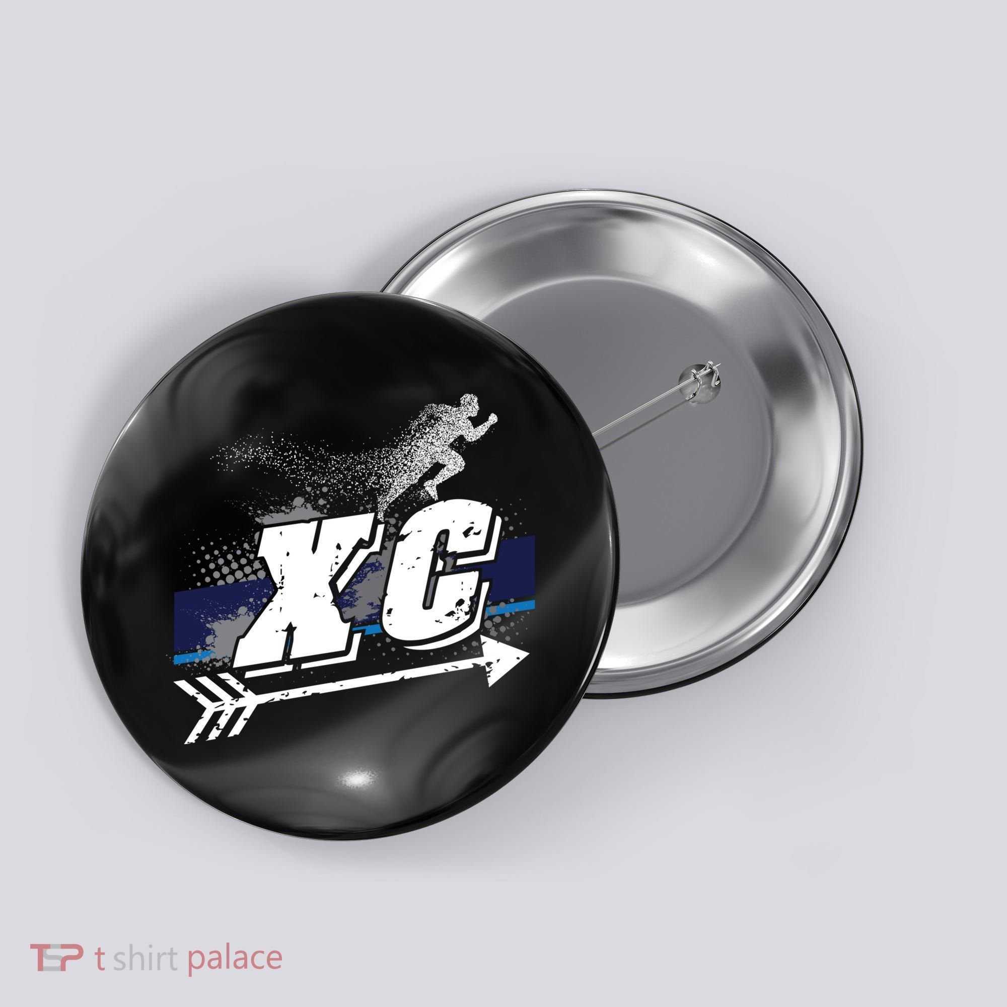 Xc Cross Country Runner Coaches Trainers Team Running Gift Button