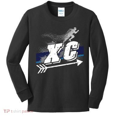 Xc Cross Country Runner Coaches Trainers Team Running Gift Kids Long Sleeve Shirt