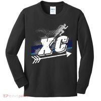 Xc Cross Country Runner Coaches Trainers Team Running Gift Kids Long Sleeve Shirt thumb 0