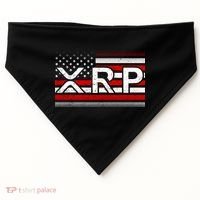 XRP Cryptocurrency Distressed USA American Flag USA-Made Doggie Bandana thumb 0