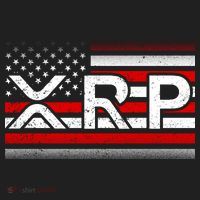 XRP Cryptocurrency Distressed USA American Flag Beanie thumb 2