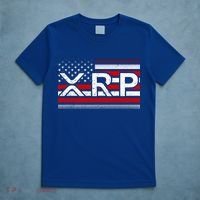 XRP Cryptocurrency Distressed USA American Flag T-Shirt thumb 5
