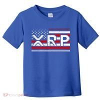 XRP Cryptocurrency Distressed USA American Flag Toddler T-Shirt thumb 0