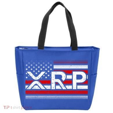 XRP Cryptocurrency Distressed USA American Flag Tote Bag