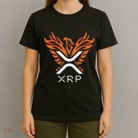 Xrp Crypto Gifts & Apparel Xrp Xrp Cryptocurrency Xrp Logo Rising Phoenix Xrp T-Shirt thumb 4