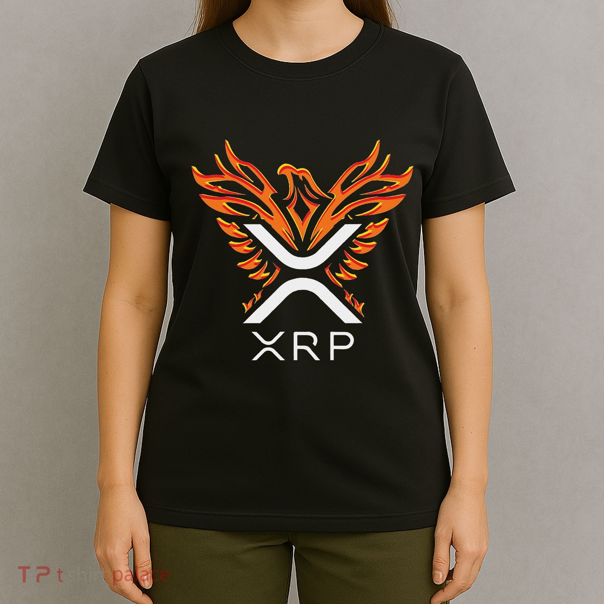 Xrp Crypto Gifts & Apparel Xrp Xrp Cryptocurrency Xrp Logo Rising Phoenix Xrp T-Shirt