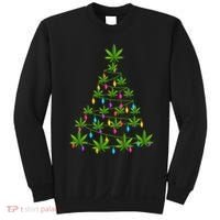 Xmas Cannabis Leaf Tree Funny Holiday Gift Sweatshirt thumb 0