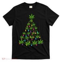 Xmas Cannabis Leaf Tree Funny Holiday Gift T-Shirt thumb 0