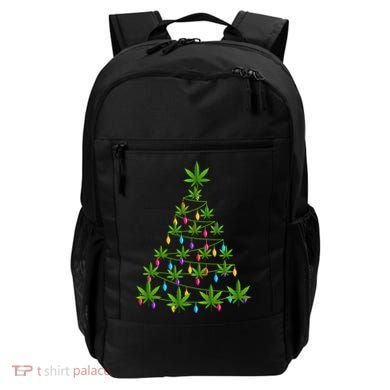 Xmas Cannabis Leaf Tree Funny Holiday Gift Backpack