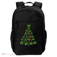 Xmas Cannabis Leaf Tree Funny Holiday Gift Backpack thumb 0