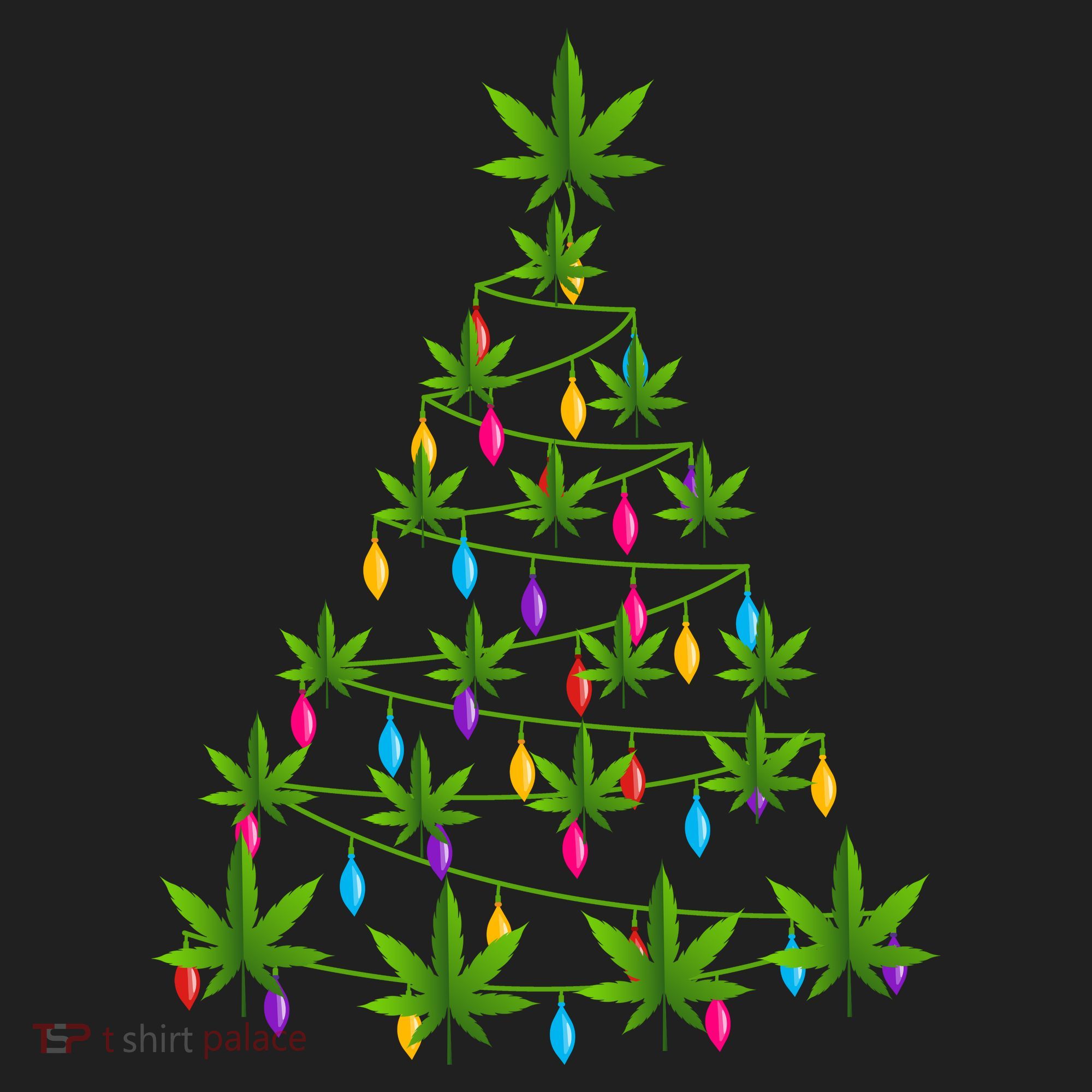 Xmas Cannabis Leaf Tree Funny Holiday Gift Beanie