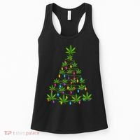Xmas Cannabis Leaf Tree Funny Holiday Gift Women's Tank Top thumb 0