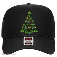Xmas Cannabis Leaf Tree Funny Holiday Gift Hat thumb 0
