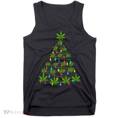 Xmas Cannabis Leaf Tree Funny Holiday Gift Tank Top