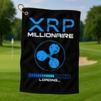 Xrp Crypto Millionaire Hodl Loading Ripple Token Golf Towel thumb 1