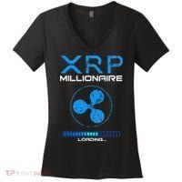 Xrp Crypto Millionaire Hodl Loading Ripple Token Women's V-Neck T-Shirt thumb 0