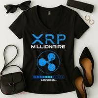 Xrp Crypto Millionaire Hodl Loading Ripple Token Women's V-Neck T-Shirt thumb 2
