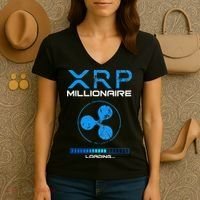 Xrp Crypto Millionaire Hodl Loading Ripple Token Women's V-Neck T-Shirt thumb 3