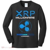 Xrp Crypto Millionaire Hodl Loading Ripple Token Kids Long Sleeve Shirt thumb 0