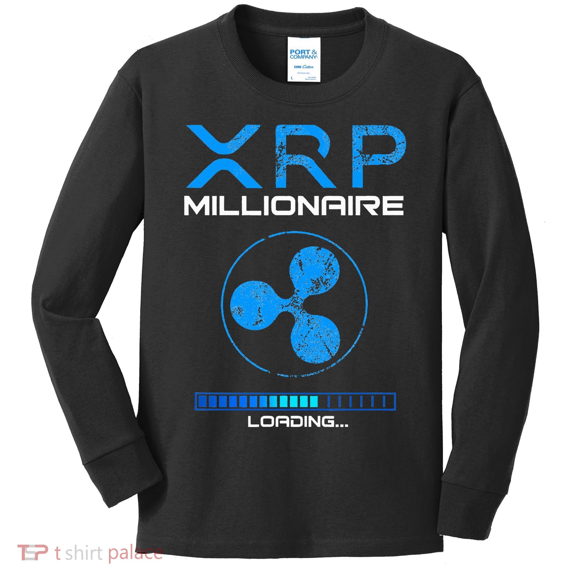 Xrp Crypto Millionaire Hodl Loading Ripple Token Kids Long Sleeve Shirt