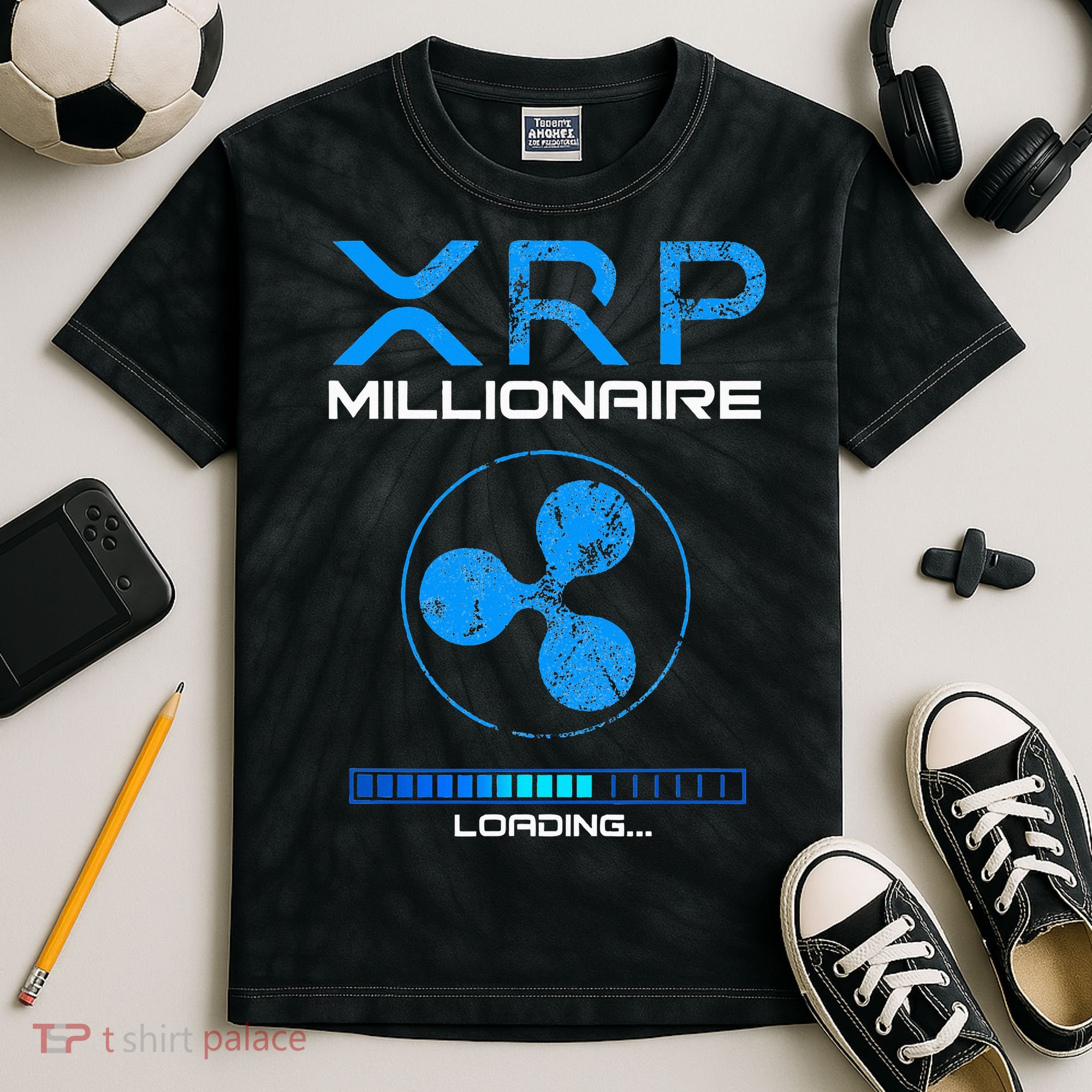 Xrp Crypto Millionaire Hodl Loading Ripple Token Kids Tie-Dye T-Shirt
