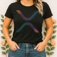 Xrp Coin Ripple Cryptocurrency Wallet Hodler To The Moon Women's T-Shirt thumb 2