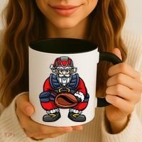 Xmas Catcher Santa Claus Christmas Baseball Gift Coffee Mug thumb 3