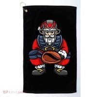 Xmas Catcher Santa Claus Christmas Baseball Gift Golf Towel thumb 0